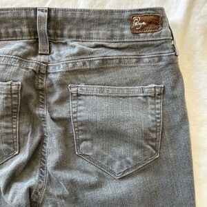 Paige Peg Skinny Size 26 Gray Leg Stretch Denim Jeans Pants Trousers‎ Long USA